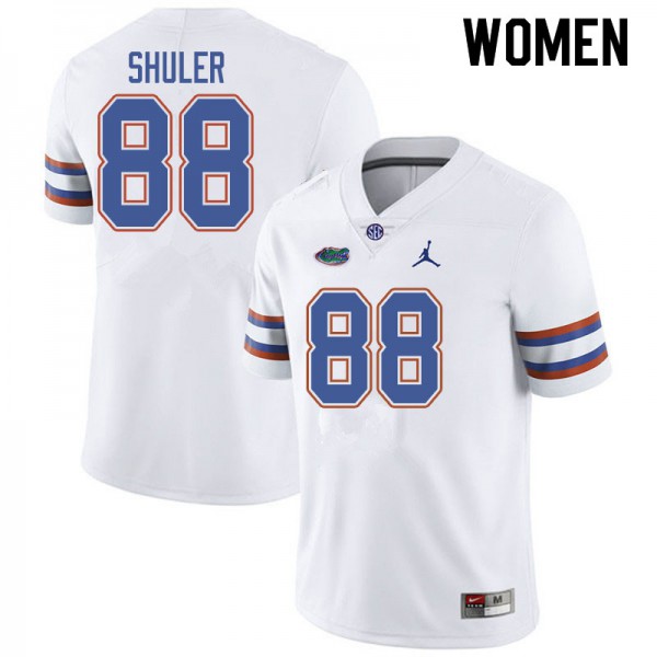 Jordan Brand Women #88 Adam Shuler Florida Gators College Football Jerseys White